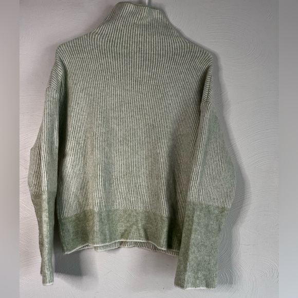 Calvin Klein Pin Striped‎ Knit Sweater in Sage - Picture 5 of 8